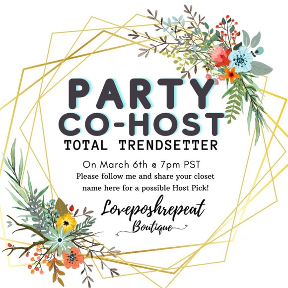 Party Co-host Follow, Like and Share!
